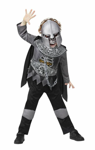 childrens deluxe skeleton knight costume